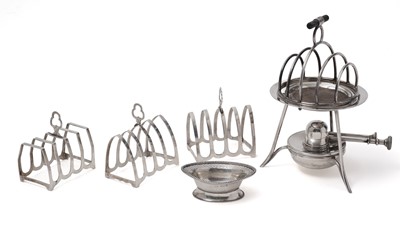 Lot 355 - A selection of toast racks; and a bon bon dish