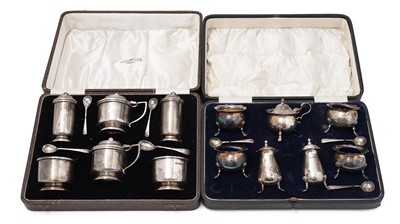 Lot 176 - Two condiment sets