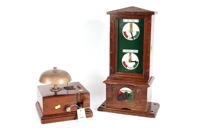 Lot 128 - A railway signal box and a wall mounting bell