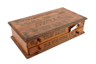 Lot 236 - A set of Dewhurst’s ‘Sylko’ Machine Twist oak display drawers