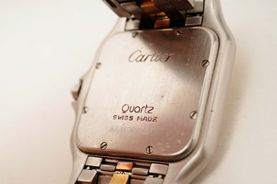 Lot 1058 - Cartier Panthere: a stainless steel cased quartz wristwatch