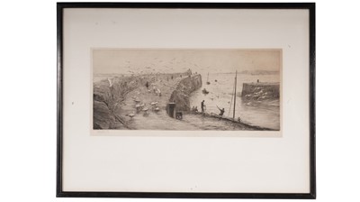 Lot 536A - William Lionel Wyllie - "St. Andrews Harbour" | drypoint