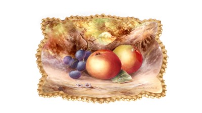 Lot 797 - Royal Worcester fruit painted small dish