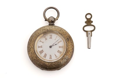 Lot 533 - A fine silver-gilt fob watch