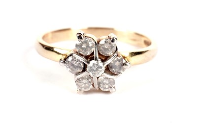Lot 1136 - A demi-parure of diamond cluster jewellery