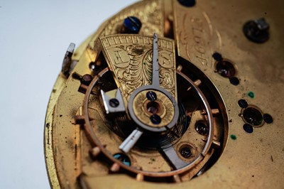 Lot 1030 - An 18ct yellow gold cased open faced pocket marine chronograph