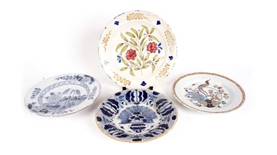 Lot 229 - Four tin-glazed plates