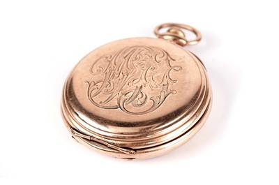Lot 406 - An American rose gold open face pocket watch by Howard & Co, Boston
