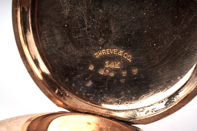 Lot 406 - An American rose gold open face pocket watch by Howard & Co, Boston