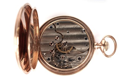 Lot 406 - An American rose gold open face pocket watch by Howard & Co, Boston
