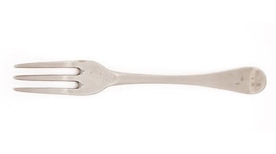Lot 13 - A three-prong fork by Robert Cruikshank, Old Aberdeen