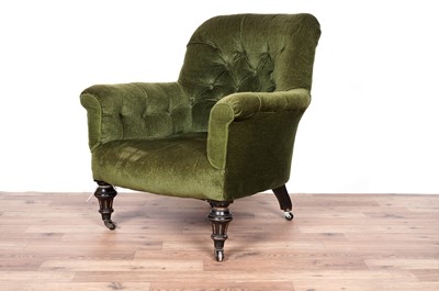 Lot 7 - A Victorian tub armchair
