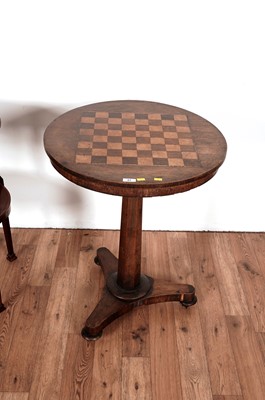 Lot 67 - A Victorian games table and an Edwardian occasional table