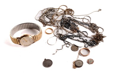 Lot 523 - A 9ct gold cased wristwatch by Astral and other items