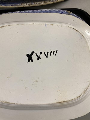 Lot 300 - A set of eleven ‘Willow’ pattern graduated meat and serving plates