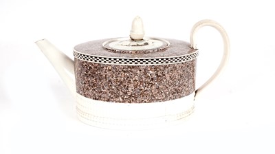 Lot 792 - Mochaware teapot