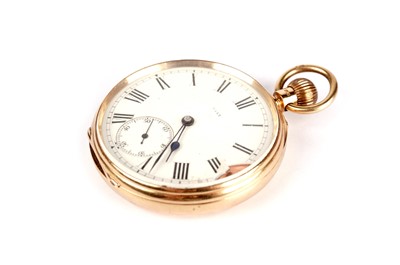 Lot 405 - An 18ct yellow gold open face pocket watch