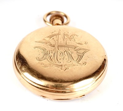 Lot 405 - An 18ct yellow gold open face pocket watch