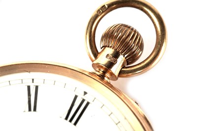 Lot 405 - An 18ct yellow gold open face pocket watch