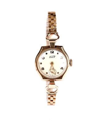 Lot 415 - Two gold cocktail watches, by Tissot and Rotary