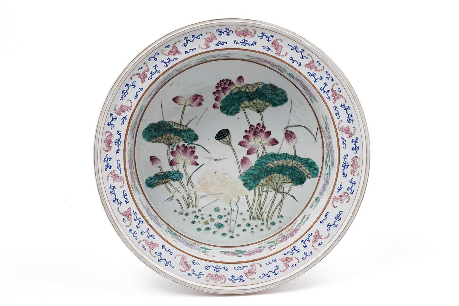 380 - A Chinese Famille Rose circular basin