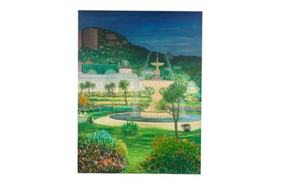 Lot 1290 - Tom Alderson - Torquay Gardens at Night | acrylic