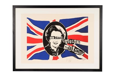 Lot 1225 - Billy Childish and Jamie Reid - God Save Margaret Thatcher | limited edition screenprint