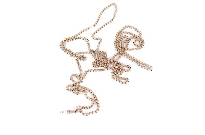 Lot 500 - A 9ct gold belcher link Albert watch chain