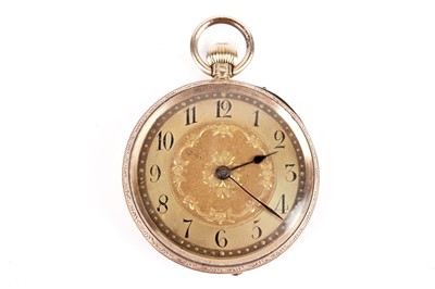 Lot 587 - A Victorian yellow gold open-face pocket watch