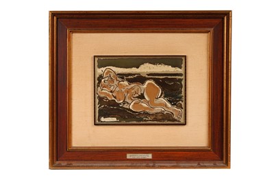 Lot 925 - Domenico Cantatore - Nudo Sulla Spiaggia | limited edition etching on silver