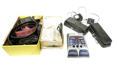 Lot 54 - Guitar effects pedals, strings and accessories