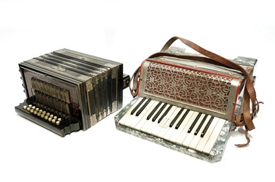 Lot 1 - Empress 19-button Melodeon, and an Accordion