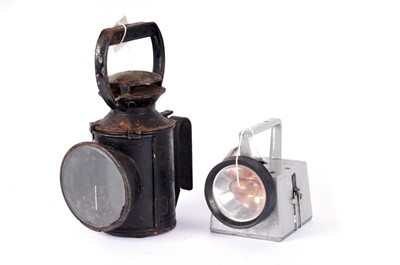 Lot 181 - Two vintage British Railways lamps