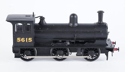 Lot 16 - A metal kit-built 0-gauge 0-4-2 locomotive and six-wheel tender