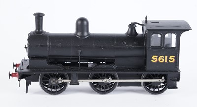 Lot 16 - A metal kit-built 0-gauge 0-4-2 locomotive and six-wheel tender
