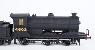 Lot 21 - A metal kit-built 0-gauge 0-6-0 locomotive and six-wheel tender