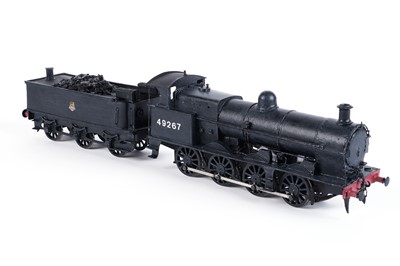 Lot 26 - A plastic kit-built 0-gauge 2-8-0 locomotive and six-wheel tender