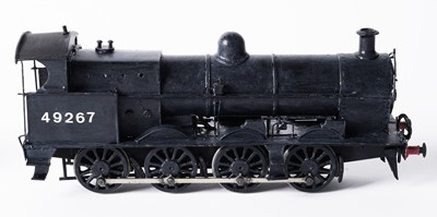 Lot 26 - A plastic kit-built 0-gauge 2-8-0 locomotive and six-wheel tender