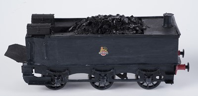 Lot 26 - A plastic kit-built 0-gauge 2-8-0 locomotive and six-wheel tender