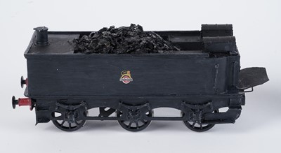 Lot 26 - A plastic kit-built 0-gauge 2-8-0 locomotive and six-wheel tender
