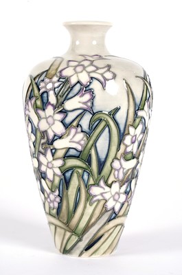 Lot 902 - Moorcroft limited edition Hyacinth pattern vase, signed
