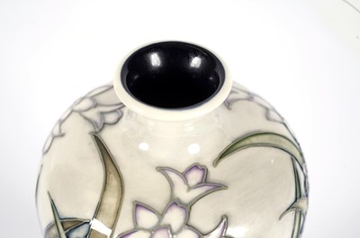 Lot 902 - Moorcroft limited edition Hyacinth pattern vase, signed
