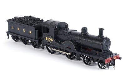 Lot 27 - A plastic kit-built 0-gauge 4-4-0 locomotive and six-wheel tender