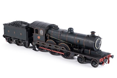 Lot 45 - A plastic kit-built 0-gauge 4-6-0 locomotive and six-wheel tender