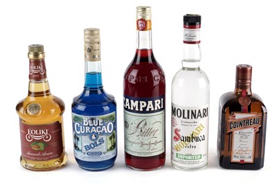 Lot 218 - A selection of bottles of liqueur and spirits