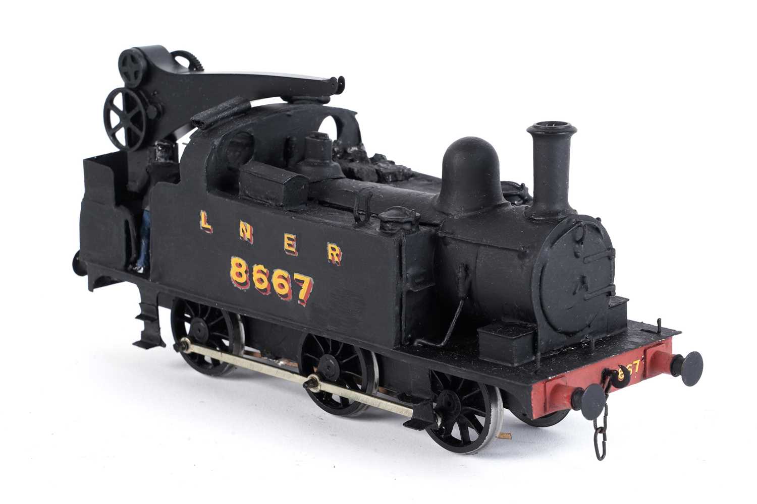 Lot 50 - A metal kit-built 0-gauge 0-6-0 crane tank locomotive
