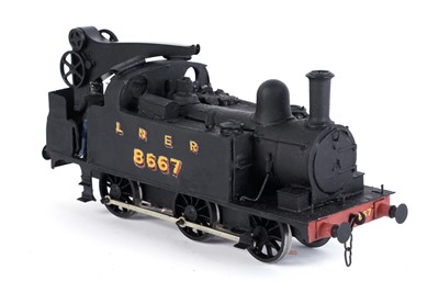 Lot 50 - A metal kit-built 0-gauge 0-6-0 crane tank locomotive