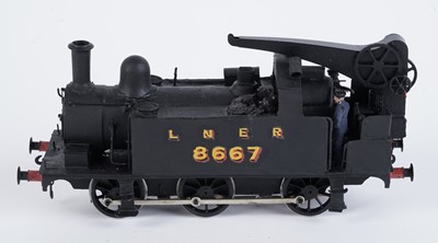 Lot 50 - A metal kit-built 0-gauge 0-6-0 crane tank locomotive