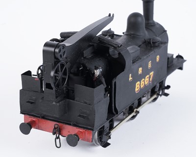Lot 50 - A metal kit-built 0-gauge 0-6-0 crane tank locomotive