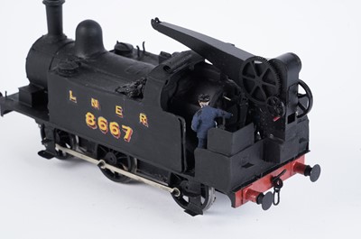 Lot 50 - A metal kit-built 0-gauge 0-6-0 crane tank locomotive